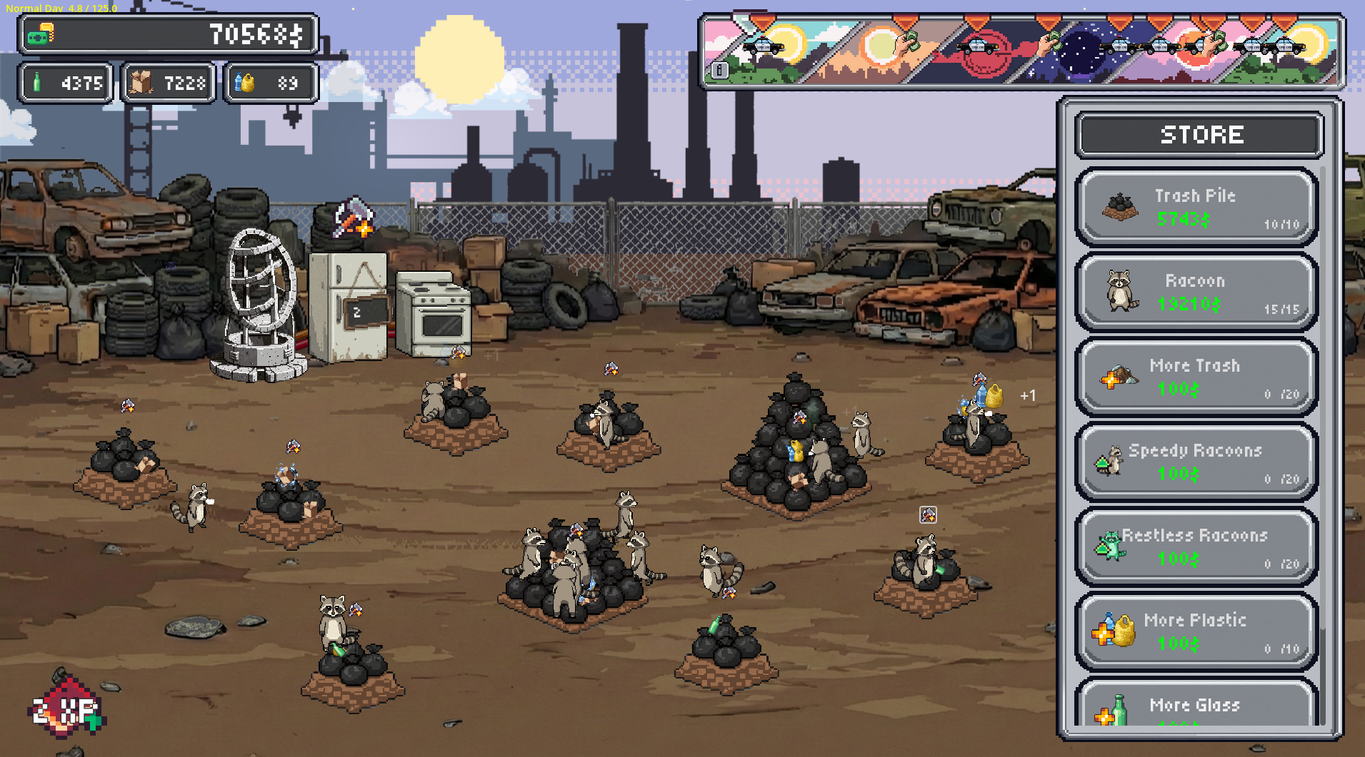 RacooNation store upgrades - buy more raccoons and upgrades